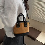 Elegante Mini-Eimer-Tasche für Damen mit abnehmbarem Schulterriemen