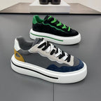 Damen Mode Sneakers mit hoher Plateausohle und atmungsaktiver Struktur