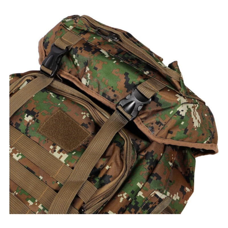 Taktischer Rucksack mit modularen Fächern und atmungsaktivem Rücken