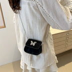 Damen Mini-Handtasche mit Schmetterlingsdetail