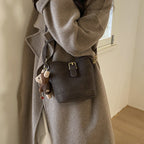 Frauen Hobo- und Mini-Handtaschen-Set mit verspieltem Anhänger