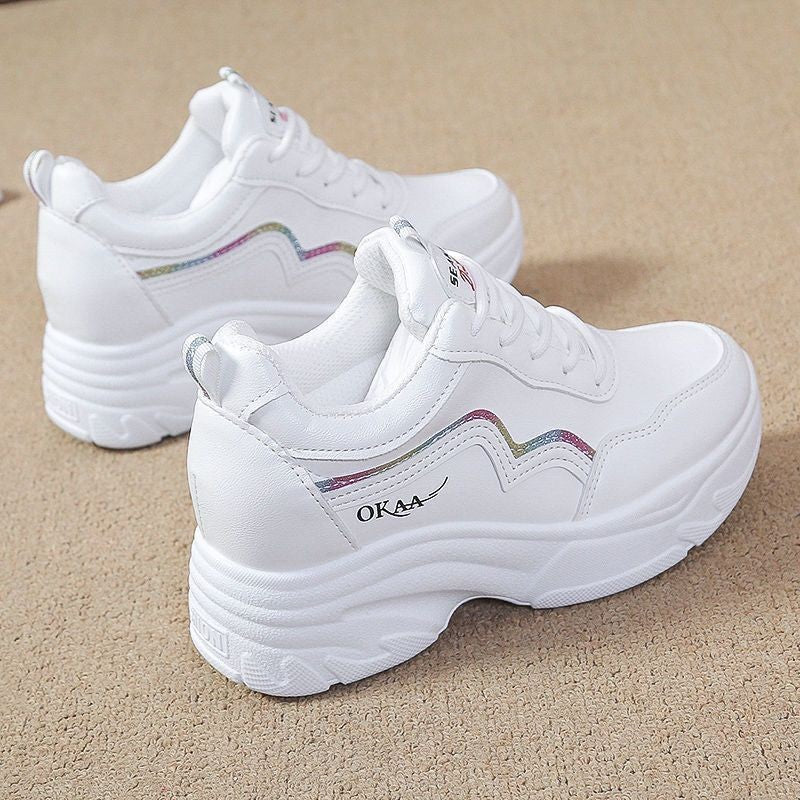 Damen Sportliche Sneaker mit Modischer Plattform und Atmungsaktivem Obermaterial