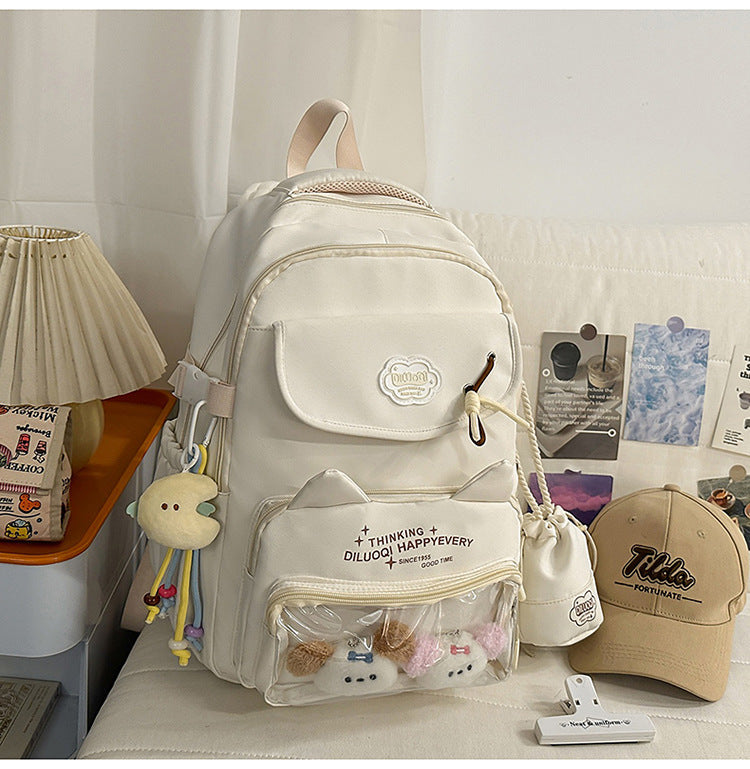 Kat-Design Multi-Taschen Schulrucksack