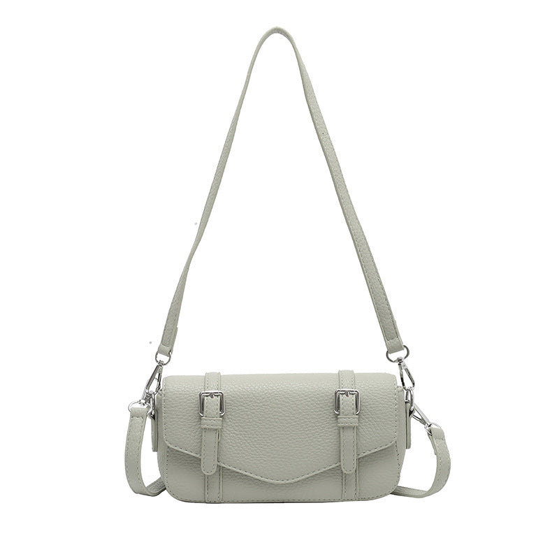 Damen elegante Schultertasche aus strukturiertem synthetischem Leder mit verstellbarem Schulterriemen