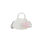 Damen trendige Mini-Handtasche mit auffälligen Perlenapplikationen