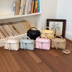 Damen praktische Schultertasche mit Doppelreißverschluss und vielseitigem Tragegurt