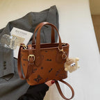 Damen Mini-Handtasche mit süßem Anhänger