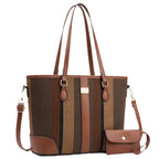 Damentasche mit strukturiertem Außenmaterial und abnehmbarer Mini-Clutch
