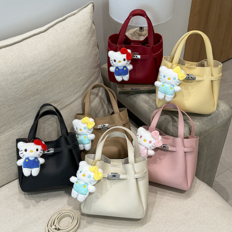 Damen Mini-Handtasche mit abnehmbarem Kosmetiktäschchen