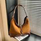 Elegante Tote-Bag für Damen mit authentischen Wildleder-Elementen