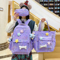 Niedlicher gesteppten Schul-Rucksack und Tragetasche Set