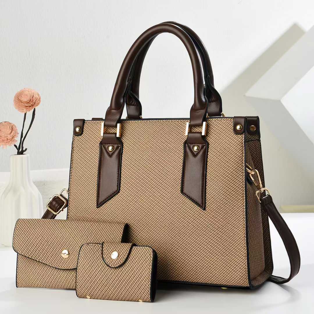 Damentasche mit strukturiertem Design und abnehmbarem Clutch