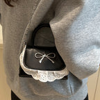 Damen Mini-Handtasche mit Rüschendetail