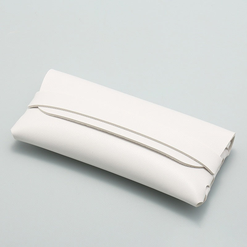 Faltbare Premium-Softleder-Sonnenbrillenrolle Tasche