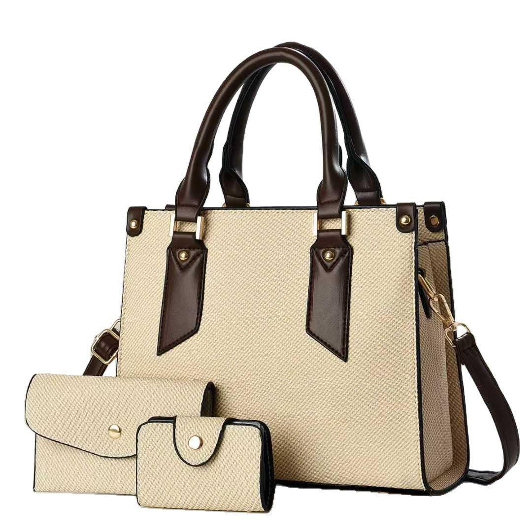 Damentasche mit strukturiertem Design und abnehmbarem Clutch
