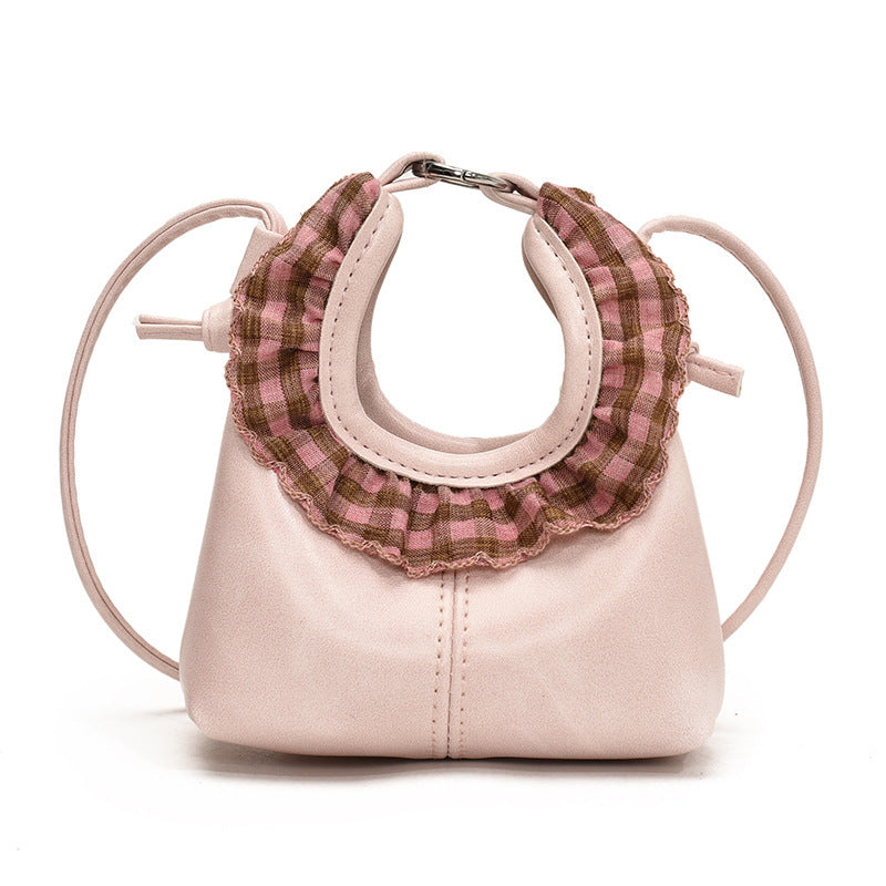 Damen Mini-Handtasche mit trendigem Rüschendesign