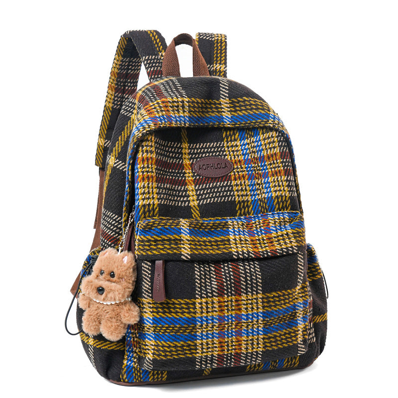 Gemütlicher gemusterter Schulrucksack
