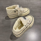 Damen High-Top Sneakers mit modischem Plissee-Look und strapazierfähiger Gummisohle