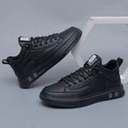 Damen sportliche Leder-Sneaker mit atmungsaktiver Sohle