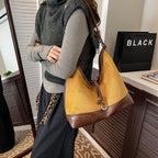 Elegante Tote-Bag für Damen mit authentischen Wildleder-Elementen