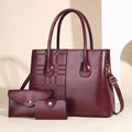 Damen elegante Tote-Handtasche mit abnehmbarem Clutch und zusätzlichem Geldbeutel