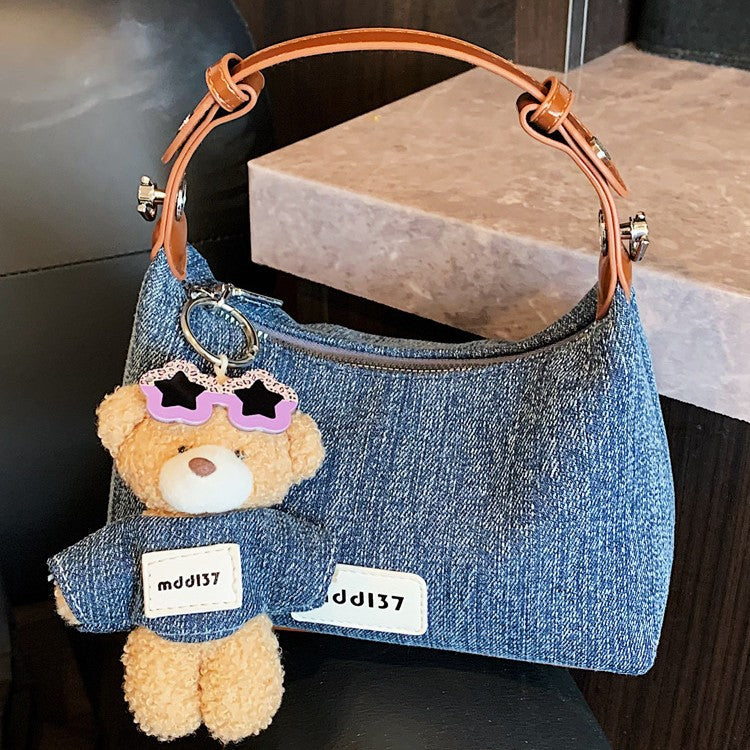 Damen Denim Mini Handtasche