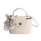 Damen Mini-Handtasche mit süßem Tier-Anhänger