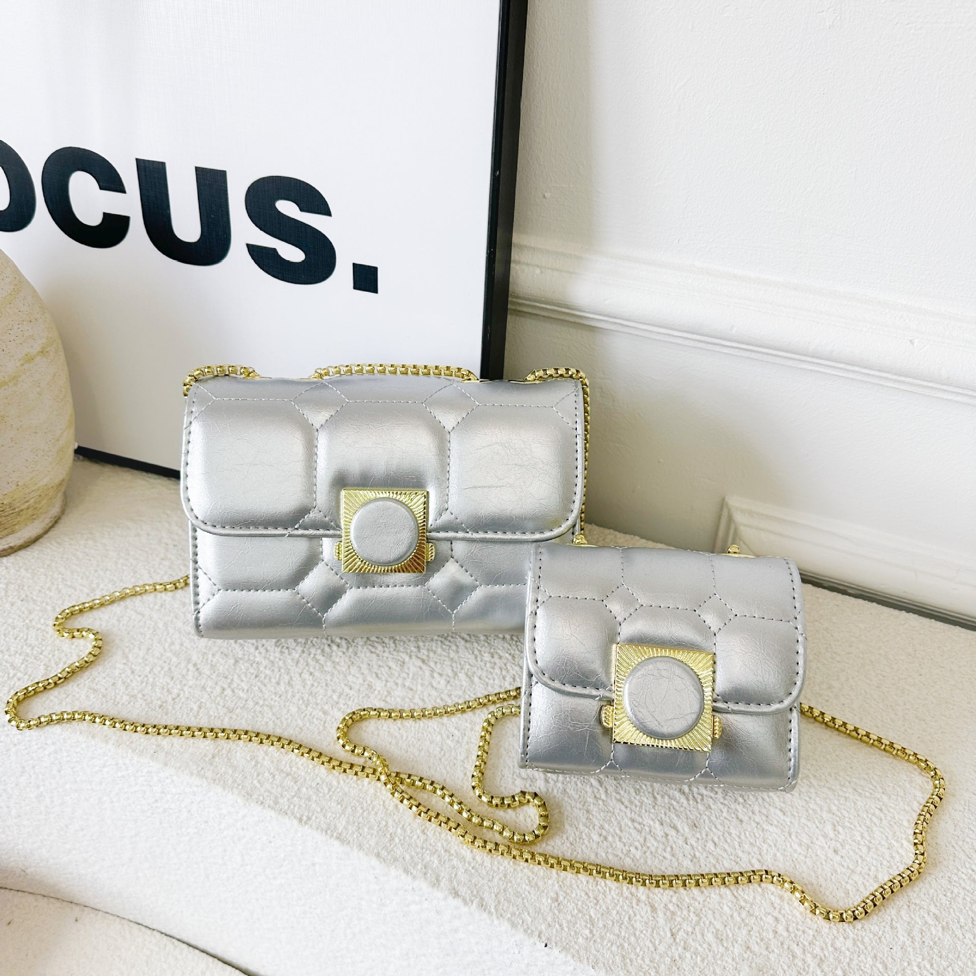 Damen elegante Handtasche mit passendem Mini-Portemonnaie