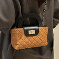 Damen Mini-Handtasche mit elegantem Karomuster