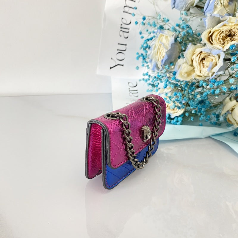 Damen Mini-Handschuh Tasche mit geflochtenem Kettenriemen