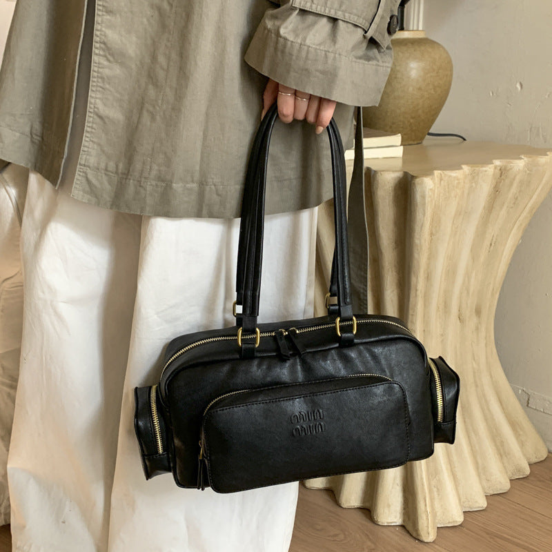 Damen elegante Schultertasche mit praktischem Organizer