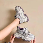 Damen Trendy Chunky Sneaker mit doppelter Dämpfung und atmungsaktivem Mesh-Obermaterial