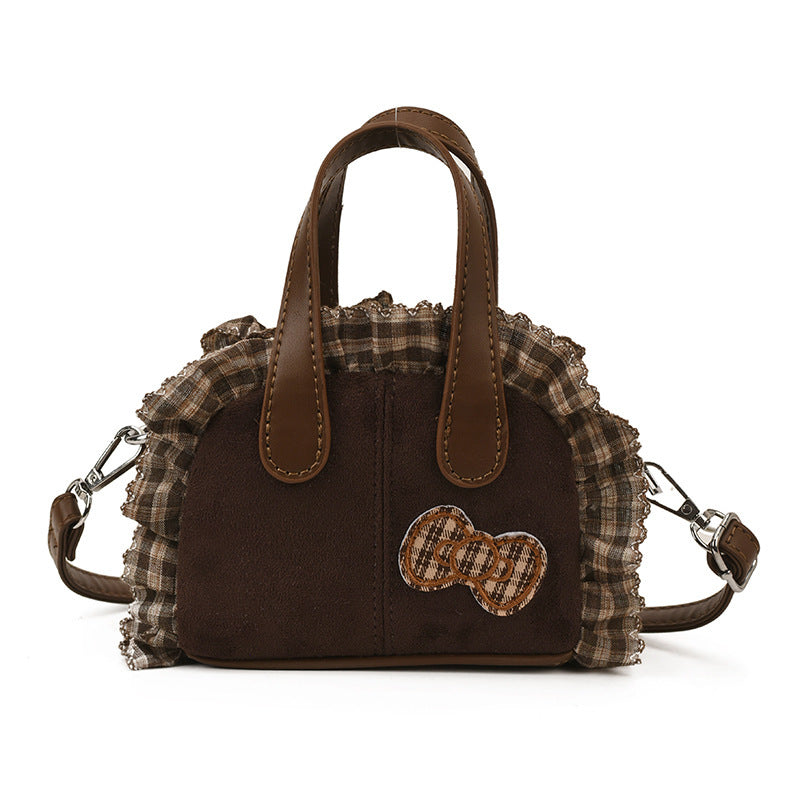 Damen Mini Hobo Tasche mit verspieltem Rüschendesign