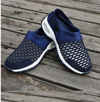 Damen atmungsaktive Slip-On Sneakers mit modischem Mesh-Design