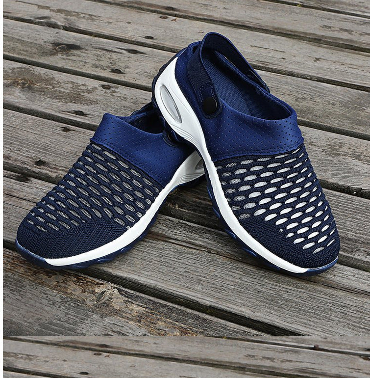 Damen atmungsaktive Slip-On Sneakers mit modischem Mesh-Design
