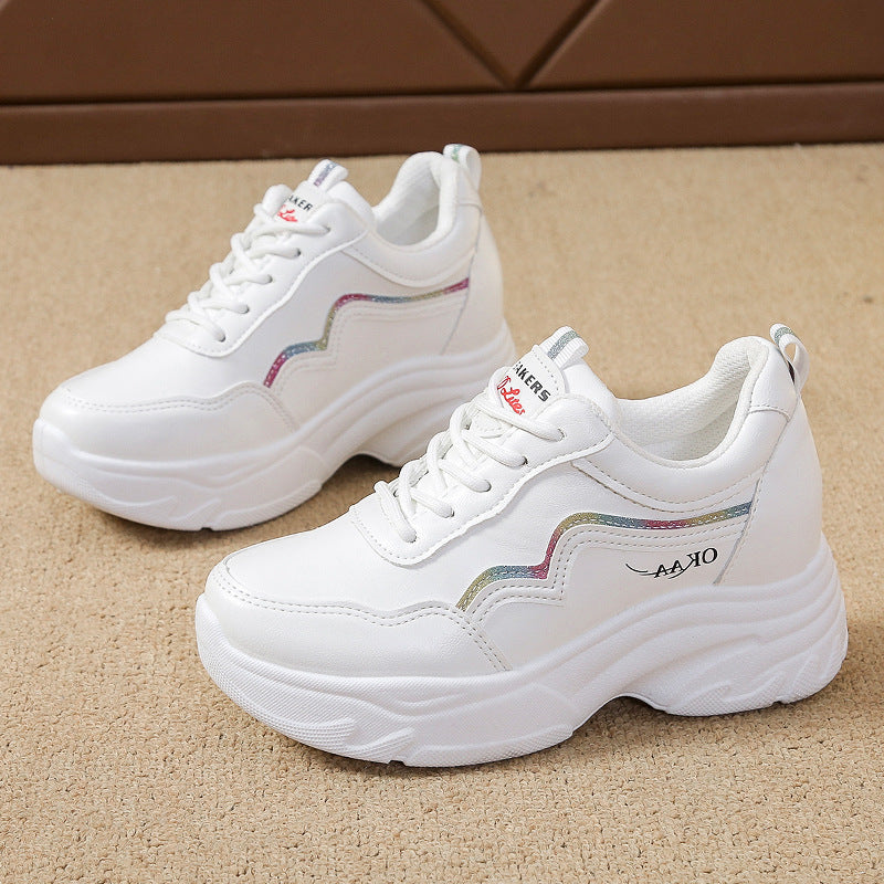 Damen Sportliche Sneaker mit Modischer Plattform und Atmungsaktivem Obermaterial