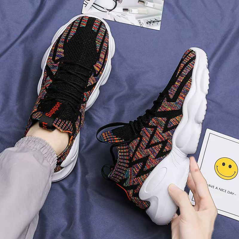 Damen High-Cut Sport Sneakers mit elastischem Strickbereich