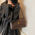 Damen elegante Schultertasche aus strukturiertem Leder