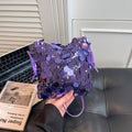 Damen Schultertasche mit glitzerndem Paillettendesign