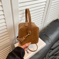 Damen Mini-Handtasche mit abnehmbarem Schulterriemen und elegantem Klappenverschluss