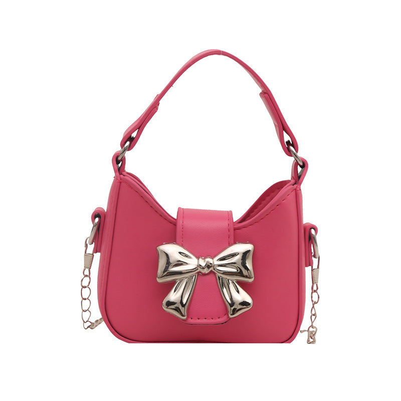 Damen Mini-Handtasche mit stylischem Schleifenverschluss