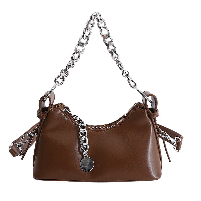 Damen modische Schultertasche mit funkelndem Kettenakzent