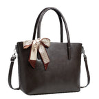 Damen elegante Schultertasche mit verspieltem Schleifenakzent