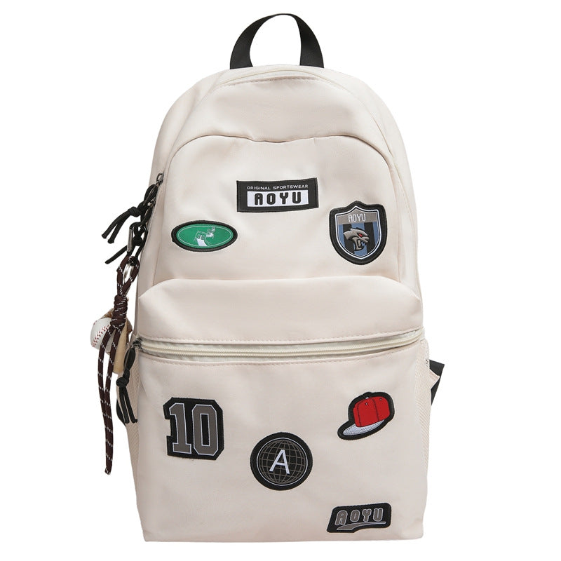 Stylische Grafik Patch Schulrucksack