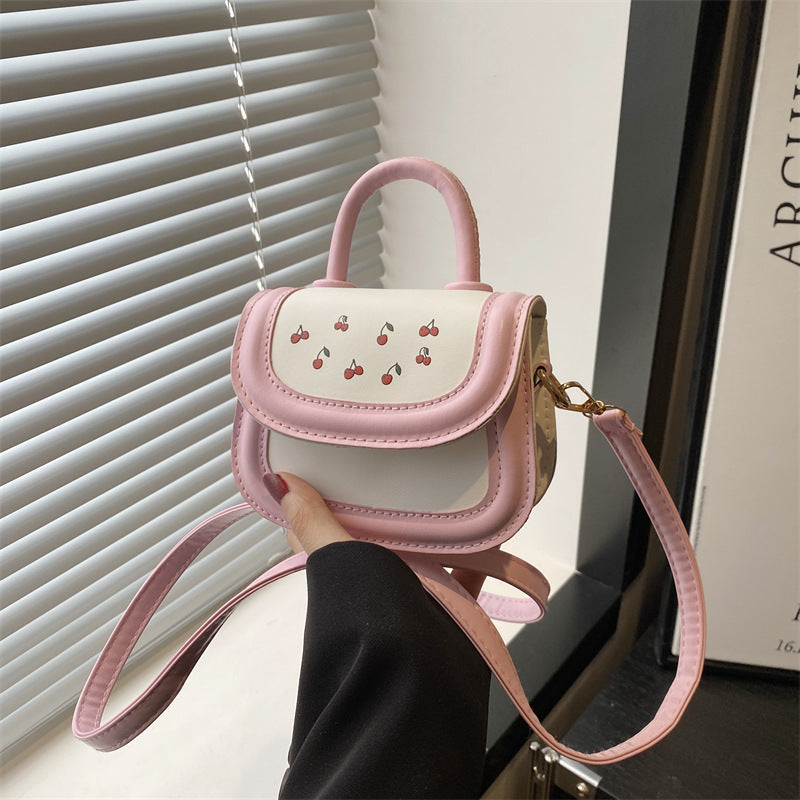 Damen Mini-Handtasche mit verspieltem Kirschmotiv