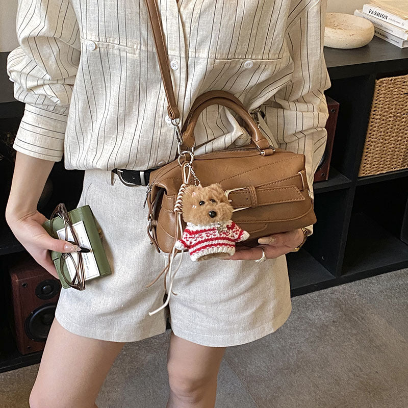 Damen Mini-Handtasche mit charmantem Tieranhänger