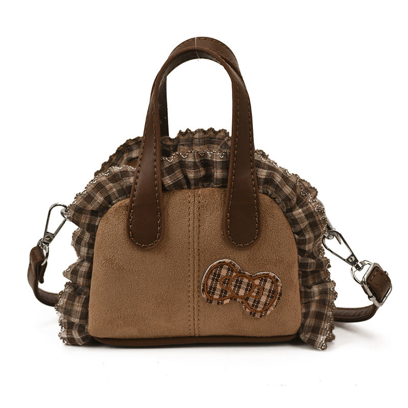 Damen Mini Hobo Tasche mit verspieltem Rüschendesign