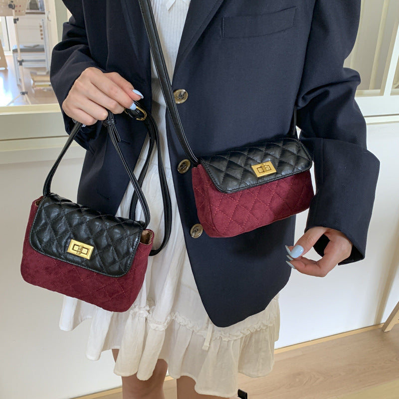Damen elegante Schultertasche mit matter Oberfläche und strukturiertem Design