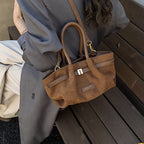 Damen trendige Hobo-Tasche aus hochwertigem Wildleder