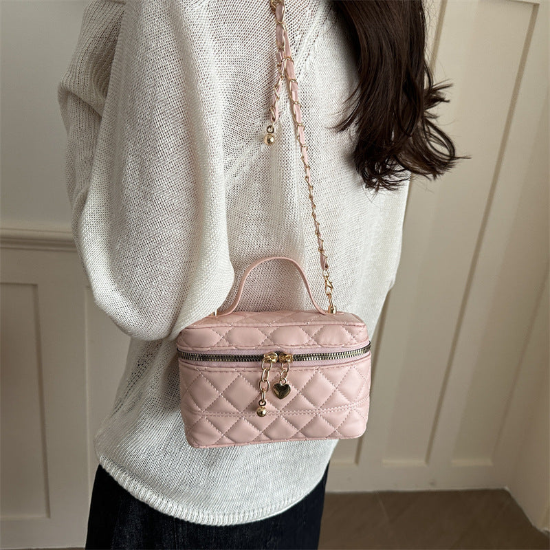 Elegante gesteppte Mini-Handtasche für Damen mit abnehmbarem Schulterriemen